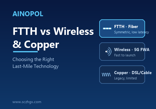 FTTH vs Wireless & Copper: How Small ISPs Choose the Right Last-Mile Technology
